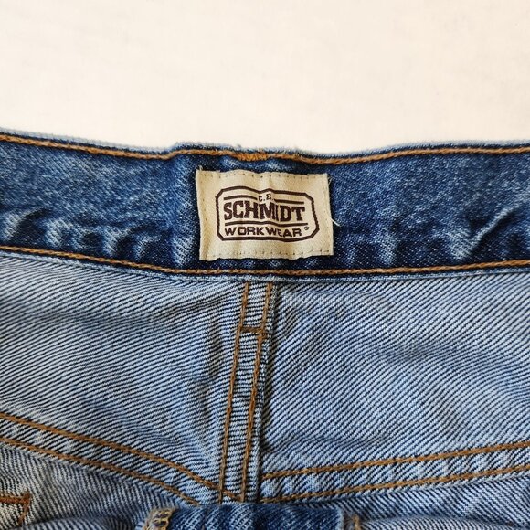 C.E. Schmidt Vintage Workwear Jeans 42 X 30 Blue 100%‎ Cotton Small Stain - Picture 3 of 11